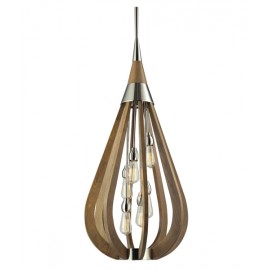 CLA-Bonito Taupe Wood Sml / Med & LargeTear Drop Pendant Lights